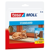 Tesa Moll tochtstrip standard I-profiel 4jr, 6m bruin