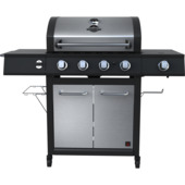 Jamestown Colten gasbarbecue metaal zwart 70,3 x 42 cm
