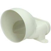 Renson overgangstuk plat naar rond Ø125 mm wit