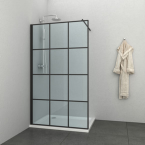 Paroi de douche Allibert Loft Game 140x200 cm carrés/noir