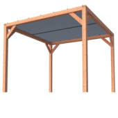 Silvano pergola douglas 324 x 324 cm met schaduwdoek