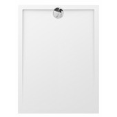 Allibert douchebak Slim 120x90x4 cm afvoer korte kant polybeton wit