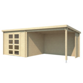 Tuinhuis met overkapping Manuel 620x309 cm onbehandeld