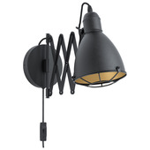 Eglo wandlamp Treburley zwart/goud