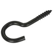 Crochet à visser Blackline 4,40x32 mm noir 10 pièces