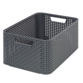 Panier de rangement Rattan M Curver anthracite