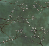 Fotobehang Chinese bloesem groen (107935)