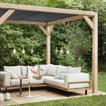 financiën Krachtig Brawl Douglas pergola Silvano met schaduwdoek 324x324 cm | pergola-s | GAMMA.be