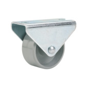 Bokwiel kunststof met plaatbevestiging Ø 25 mm max. 40 kg