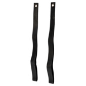 lederen dragers zwart