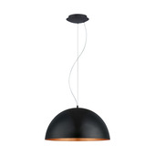 Eglo hanglamp Gaetano zwart/koper Ø53 cm