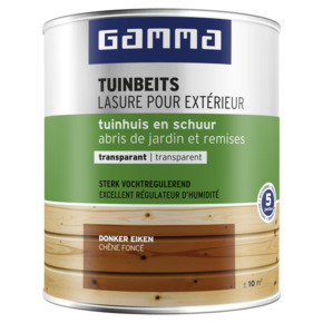 GAMMA tuinbeits tuinhuis & schuur transparant 750 ml donker eiken