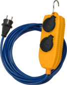 Cordon prolongateur avec Powerblock pour chantier 4 prises IP54 Brennenstuhl bleu 5 m