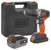 Black+Decker accu klopboormachine 18 V Li-ion BCD003MEM2K-QW met 2 accu's (2,0Ah & 4,0Ah)