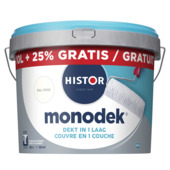 Histor Monodek muurverf RAL 9010 gebroken wit 10 liter + 25% gratis
