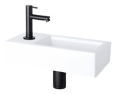 Differnz handenwasserset links Ravo wit keramiek