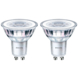 Spot LED Philips GU10 25 W 2 pièces non dimmable