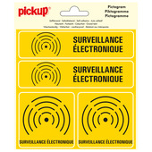 Pickup pictogram 15x15 cm surveillance electronique 4 stuks