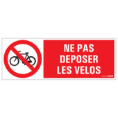 Pickup bord ne pas deposer velos 33x12 mm