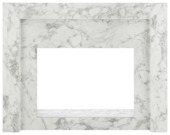 Habillage cheminée Livn Bregenz blanc marbre