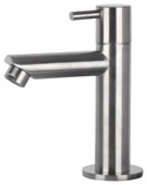 Differnz koudwaterkraan recht geborsteld inox