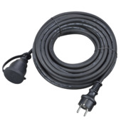 Rallonge Handson câble caoutchouc IP44 noir 15 m