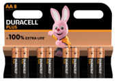Duracell Plus alkalinebatterij AA 8 stuks