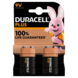 Duracell Plus alkalinebatterij 9 V 2 stuks