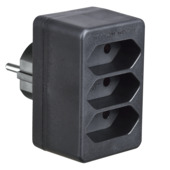 Prise domino Handson 3 prises noir