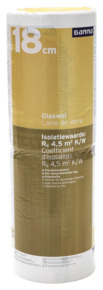 Rouleau de laine de verre GAMMA 18x60x400 cm 4,8 m² Rd=4,5 2 pièces (uniquement en vente au magasin)