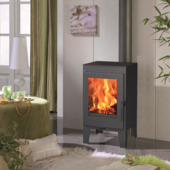 Poêle à bois Iris anthracite 3 Vitres 8 kW Confort Panadero - Poêle à bois  et granulés - Achat moins cher