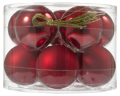 Boules de Noël Christmas Goods en verre rouge 10 pièces