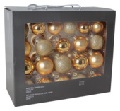 Christmas Goods kerstballen mix glas 42 stuks goud