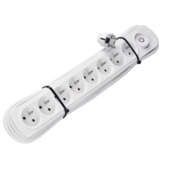 Bloc multiprises 8 prises avec interrupteur Handson blanc 5 m