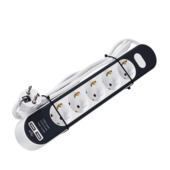 Bloc multiprises Handson 2 USB avec interrupteur et fiche plate 5 pièces blanc 1,5 m