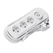 Bloc multiprises 3 prises avec interrupteur Handson blanc 5 m