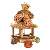 Esschert vogelhuis met stro en voer