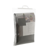 Balkonscherm doek polyester grijs ± 90x500 cm