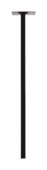 Duraline tafelpoot vierkant zwart 2,5x2,5x75 cm