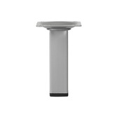 Duraline meubelpoot vierkant zilvergrijs 25x25 mm 10 cm