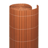 Balkonscherm PVC walnoot ± 180x300 cm