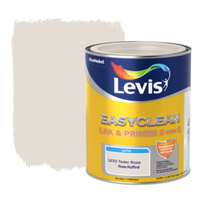 Levis EasyClean lak & primer 2 in 1 satijn teder roze 0,75l