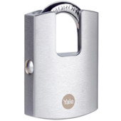Yale hangslot 50mm chroom met gesloten beugel