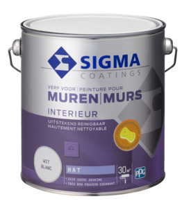 Sigma peinture murale nettoyable blanc mat 2,5L
