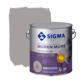 Sigma peinture murale nettoyable mat ral 7032 2,5L