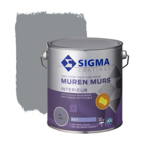 Sigma peinture murale nettoyable mat ral 7045 2,5L