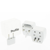 Jeu d'adaptateurs de voyage Profile 3 pièces