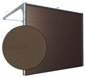 Optimal L 40 garagedeur RAL 8014 sepiabruin/woodgrain 2400 mm x 2125 mm (BxH)