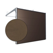 Optimal L 40 garagedeur RAL 8014 sepiabruin/woodgrain 2500 mm x 2125 mm (BxH)