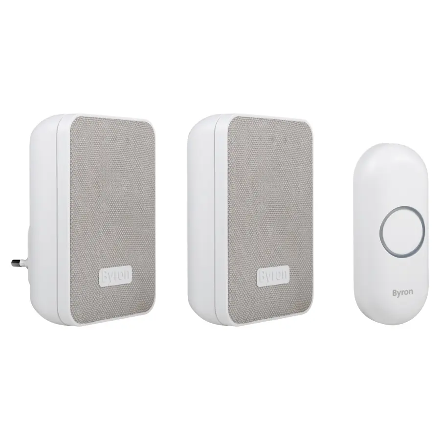 Sonnette sans fil à piles et plug-in mesh Byron DBY-22324 portée 150 m